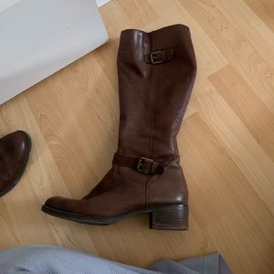 Franco Sarto Brown Leather Boots